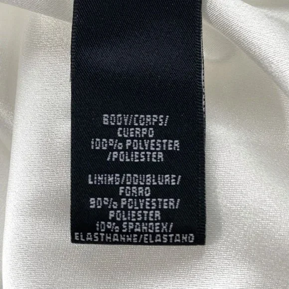 - MONIQUE LHUILLIER BRIDESMAID WHITE CHIFFON SLEEVELESS BRIDAL WEDDING DRE… - Picture 10 of 11